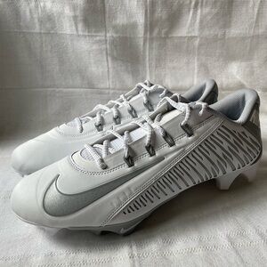 Nike Vapor Edge 360 VC Chrome Silver White Football Cleats Size 13 DO6294-100